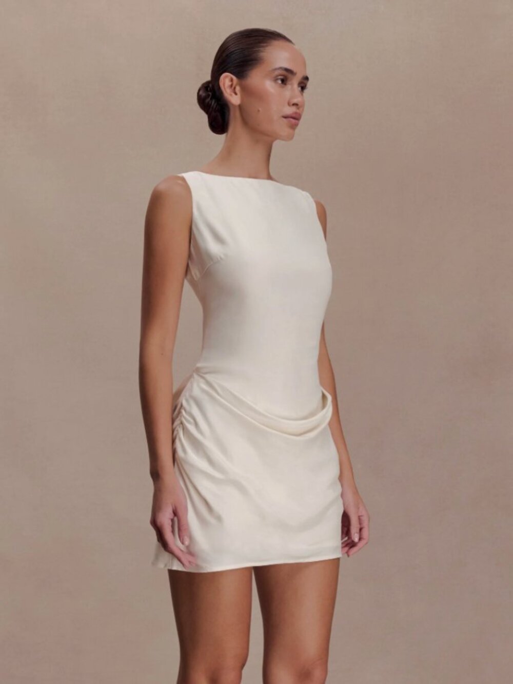 MESHKI Bexley Draped Mini Dress
